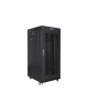 Lanberg Rack cabinet 19" free-standing 22U/800x800 (flat pack) with glass door lCD V2, black | Lanberg