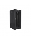 Lanberg Rack cabinet 19" free-standing 22U/800x800 (flat pack) with glass door lCD V2, black | Lanberg