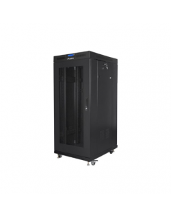 Lanberg Rack cabinet 19" free-standing 27U/600x600 (flat pack) with mesh door lCD V2, black | Lanberg