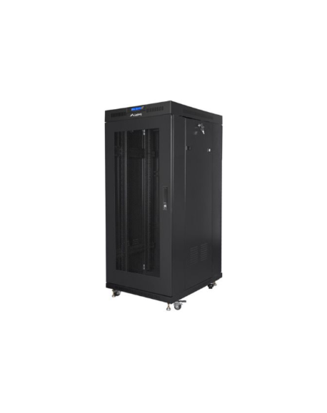 Lanberg Rack cabinet 19" free-standing 27U/600x600 (flat pack) with mesh door lCD V2, black | Lanberg