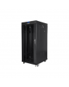 Lanberg Rack cabinet 19" free-standing 27U/600x800 (flat pack) with glass door lCD V2, black | Lanberg