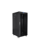 Lanberg Rack cabinet 19" free-standing 27U/600x800 (flat pack) with glass door lCD V2, black | Lanberg