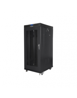 Lanberg Rack cabinet 19" free-standing 27U/600x800 (flat pack) with mesh door ICD V2, black | Lanberg