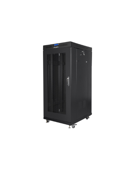 Lanberg Rack cabinet 19" free-standing 27U/600x800 (flat pack) with mesh door ICD V2, black | Lanberg