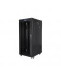 Lanberg Rack cabinet 19" free-standing 27U/800x1000 (flat pack) with glass door lCD V2, black | Lanberg