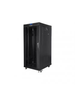 Lanberg Rack cabinet 19" free-standing 27U/800x1200 (flat pack) with glass door lCD, black | Lanberg