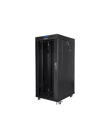 Lanberg Rack cabinet 19" free-standing 27U/800x1200 (flat pack) with glass door lCD, black | Lanberg