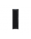 Lanberg Rack cabinet 19" free-standing 42U/600x800 (flat pack) with glass door lCD V2, black | Lanberg