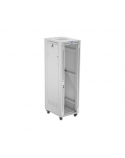 Lanberg Rack cabinet 19" free-standing 42U/600x800 (flat pack) with glass door lCD V2, grey | Lanberg