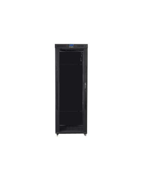 Lanberg Rack cabinet 19" free-standing 42U/800x800 (flat pack) with glass door lCD V2, black | Lanberg