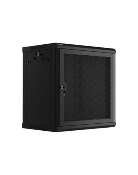 Lanberg Rack cabinet 19" wall-mount 12U/600x450 with perforated door (flat pack), black | Lanberg