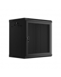 Lanberg Rack cabinet 19" wall-mount 12U/600x450 with perforated door (flat pack), black | Lanberg