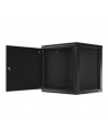 Lanberg Rack cabinet 19" wall-mount 12U/600x600 for self-assembly with metal door (flat pack), black | Lanberg