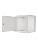 Lanberg Rack cabinet 19" wall-mount 12U/600x600 for self-assembly with metal door (flat pack), grey | Lanberg