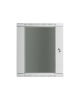 Lanberg Rack cabinet 19" wall-mount 15U/600x600 (flat pack) with glass door V2, grey | Lanberg