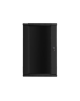 Lanberg Rack cabinet 19" wall-mount 22U/600x450 (flat pack) with glass door V2, black | Lanberg
