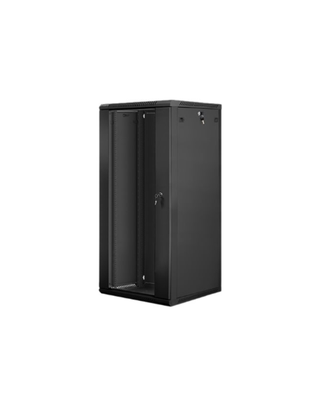 Lanberg Rack cabinet 19" wall-mount 27U/600x600 (flat pack) V2, black | Lanberg