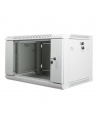 Lanberg Rack cabinet 19" wall-mount 6U/600x450 (flat pack) with glass door V2, grey | Lanberg