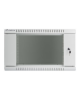 Lanberg Rack cabinet 19" wall-mount 6U/600x450 (flat pack) with glass door V2, grey | Lanberg