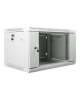 Lanberg Rack cabinet 19" wall-mount 6U/600x450 (flat pack) with glass door V2, grey | Lanberg