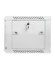 Lanberg Rack cabinet 19" wall-mount 6U/600x450 (flat pack) with glass door V2, grey | Lanberg