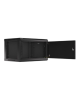 Lanberg Rack cabinet 19" wall-mount 6U/600x450 for self-assembly with metal door (flat pack), black | Lanberg