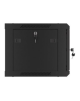 Lanberg Rack cabinet 19" wall-mount 6U/600x450 for self-assembly with metal door (flat pack), black | Lanberg