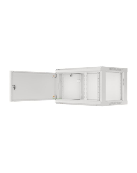 Lanberg Rack cabinet 19" wall-mount 6U/600x450 for self-assembly with metal door (flat pack), grey | Lanberg