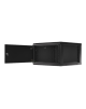 Lanberg Rack cabinet 19" wall-mount 6U/600x600 for self-assembly with metal door (flat pack), black | Lanberg