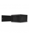 Lanberg Rack cabinet 19" wall-mount 6U/600x600 for self-assembly with metal door (flat pack), black | Lanberg