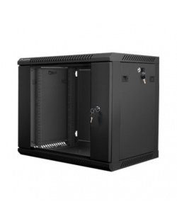 Lanberg Rack cabinet 19" wall-mount 9U/600x450 (flat pack) V2, black | Lanberg