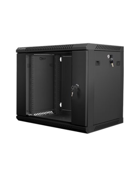 Lanberg Rack cabinet 19" wall-mount 9U/600x450 (flat pack) V2, black | Lanberg