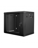 Lanberg Rack cabinet 19" wall-mount 9U/600x450 (flat pack) V2, black | Lanberg