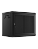 Lanberg Rack cabinet 19" wall-mount 9U/600x450 with perforated door (flat pack), black | Lanberg