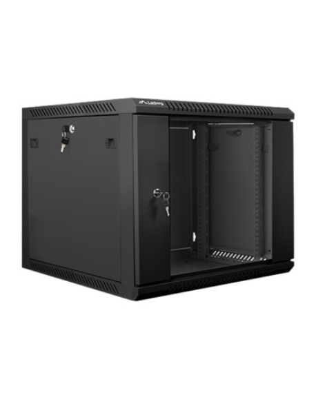 Lanberg Rack cabinet 19" wall-mount 9U/600x600 (flat pack) V2, black | Lanberg