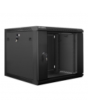 Lanberg Rack cabinet 19" wall-mount 9U/600x600 (flat pack) V2, black | Lanberg