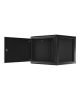 Lanberg Rack cabinet 19" wall-mount 9U/600x600 (flat pack) for self-assembly with metal door, black | Lanberg