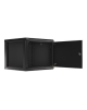 Lanberg Rack cabinet 19" wall-mount 9U/600x600 (flat pack) for self-assembly with metal door, black | Lanberg