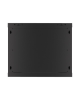 Lanberg Rack cabinet 19" wall-mount 9U/600x600 (flat pack) for self-assembly with metal door, black | Lanberg