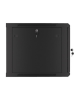 Lanberg Rack cabinet 19" wall-mount 9U/600x600 (flat pack) for self-assembly with metal door, black | Lanberg