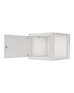 Lanberg Rack cabinet 19" wall-mount 9U/600x600 (flat pack) for self-assembly with metal door, grey | Lanberg