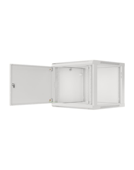 Lanberg Rack cabinet 19" wall-mount 9U/600x600 (flat pack) for self-assembly with metal door, grey | Lanberg