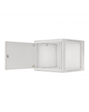 Lanberg Rack cabinet 19" wall-mount 9U/600x600 (flat pack) for self-assembly with metal door, grey | Lanberg