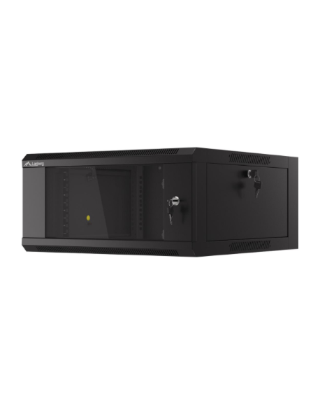 Lanberg Rack cabinet 19" wall-mounted 4U 600 fast assembly (flat pack), black | Lanberg