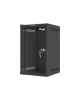 Lanberg Rack cabinet 10" wall-mount 9U/280x310 (flat pack) with glass door, black | Lanberg