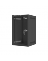 Lanberg Rack cabinet 10" wall-mount 9U/280x310 (flat pack) with glass door, black | Lanberg