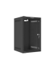 Lanberg Rack cabinet 10" wall-mount 9U/280x310 (flat pack) with glass door, black | Lanberg
