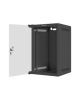 Lanberg Rack cabinet 10" wall-mount 9U/280x310 (flat pack) with glass door, black | Lanberg