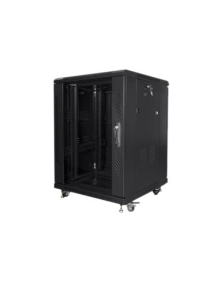 Lanberg Rack cabinet 19" free-standing 15U/600x600 (flat pack), black | Lanberg