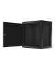 Lanberg Rack cabinet 19" wall-mount 12U/600x450 for self-assembly with metal door (flat pack), black | Lanberg